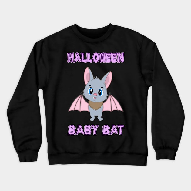 Halloween Baby Bat Crewneck Sweatshirt by madrigenum
